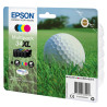 Pack 4 cartouches d'encre Epson Balle de Golf 34XL (Noir + Couleurs)