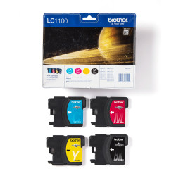 Pack 4 cartouches d'encre Brother LC1100VALBP (Noir + Couleurs)