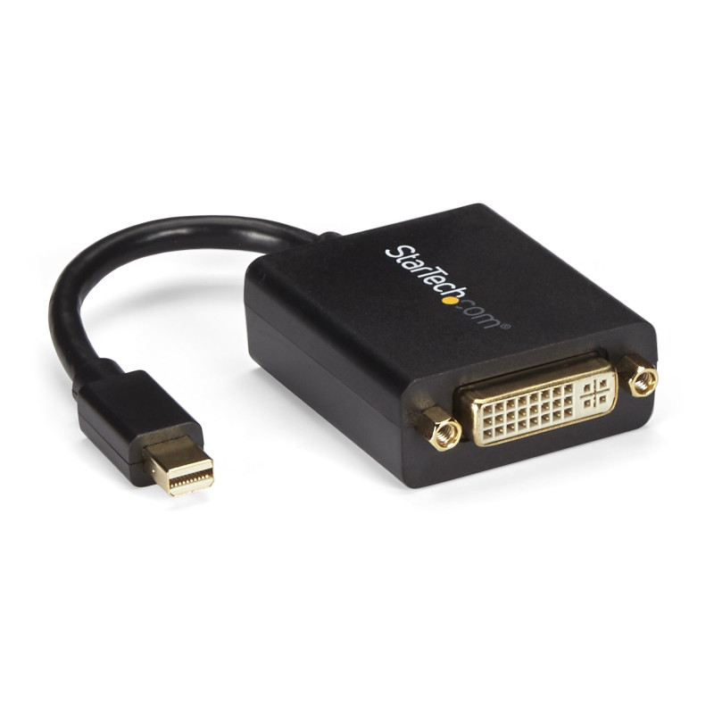 Câble adaptateur Startech Mini DisplayPort mâle 1.2 vers DVI-I femelle (Type A) 10cm (Noir)