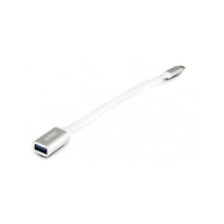 Cable adaptateur USB-C Urban Factory vers USB 3.0 M F 15cm (Gris)