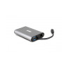 Adaptateur USB-C Urban Factory Hubee vers HDMI + Display Port + RJ45 + Lecteur de Carte Micro SD SD et Hub 2 ports