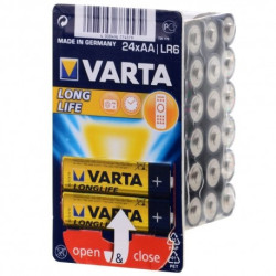 Lot de 24 piles Alcaline VartaLonglife Extra type AA 1,5V (LR6)