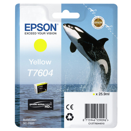 Cartouche d'encre Epson Orques T7604 (Jaune)