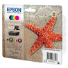 Pack 4 cartouches d'encre Epson Etoile de mer 603XL (Noir XL + Couleurs XL)