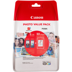 Pack 2 cartouches d'encre Canon PG-560 XL CL-561 XL (Couleurs + Noir )