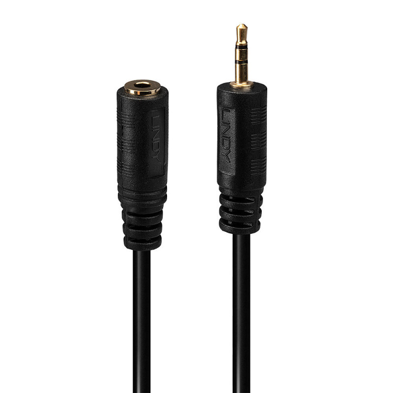 Cable Adaptateur Lindy Jack 3,5mm F vers Jack 2,5mm M 20cm (Noir)