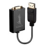 Convertisseur Lindy DisplayPort mâle vers VGA femelle (D-sub DE-15) 15cm (Noir)
