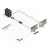 Convertisseur Lindy DisplayPort mâle vers VGA femelle (D-sub DE-15) 15cm (Noir)