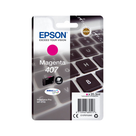 Cartouche d'encre Epson Clavier 407 (Magenta)