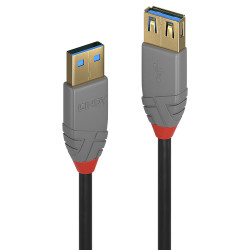 Rallonge USB 3.0 Lindy - 3m M F (Gris)
