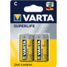 Lot de 2 piles Saline Varta SuperLife type C (LR14) 1,5V