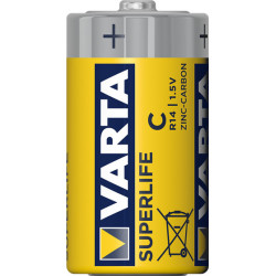 Lot de 2 piles Saline Varta SuperLife type C (LR14) 1,5V