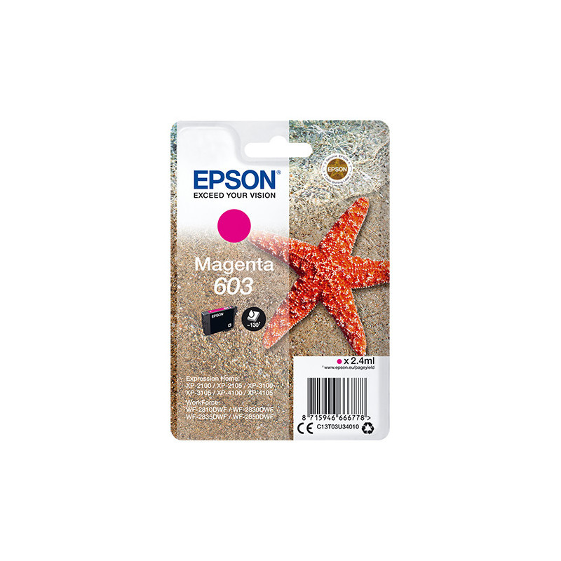 Cartouche d'encre Epson Etoile de mer 603 (Magenta)