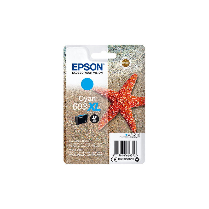 Cartouche d'encre Epson Etoile de mer 603XL (Cyan)