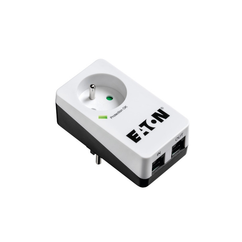 Multiprise Surtension Eaton Protection Box 1 prise + USB (Noir)