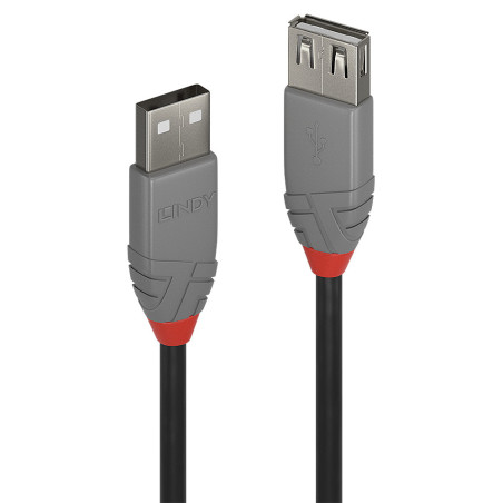 Cable USB 2.0 Lindy 20cm M F (rallonge)