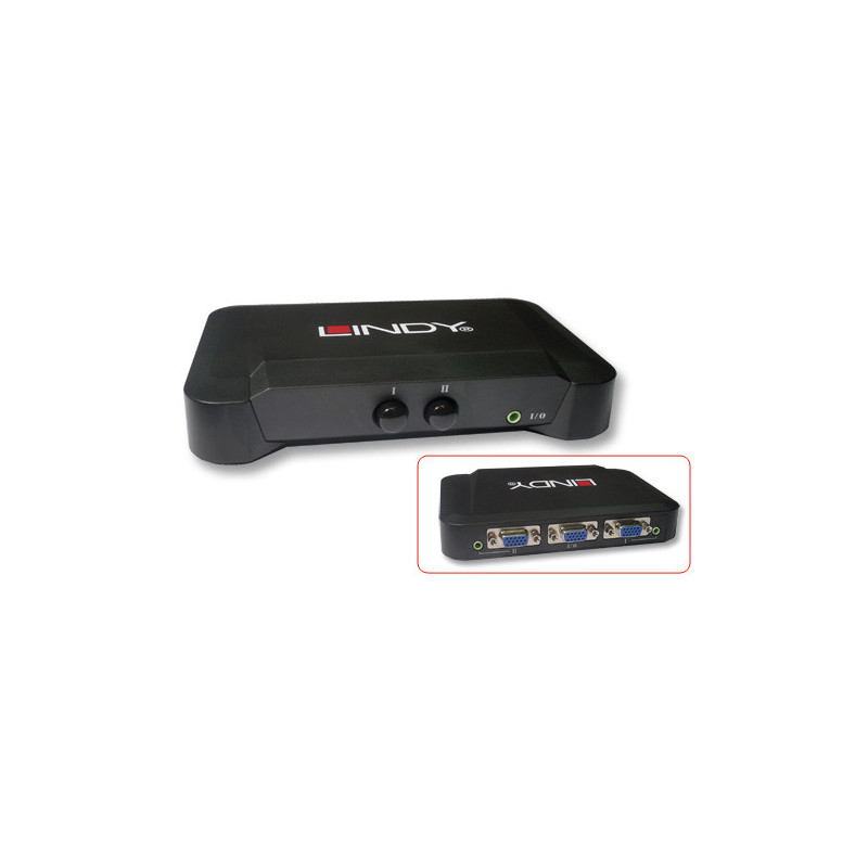 Commutateur Lindy HDMI 2.1 - 2 Ports (Noir)