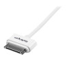 Câble adaptateur Apple Dock 30 broches StarTech vers USB 2.0 (Type A) 1m (Blanc)