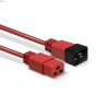 Rallonge Cable d'alimentation Lindy C19 vers C20 1,5m (Rouge)