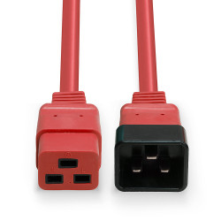 Rallonge Cable d'alimentation Lindy C19 vers C20 1,5m (Rouge)