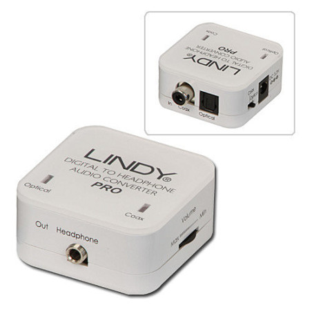 Convertisseur Lindy RCA vers Toslink (Blanc)