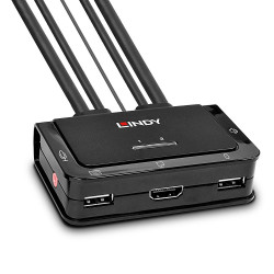 Switch KVM Lindy 1x HDMI + 2x USB + 2x Jack 3,5 (Noir)