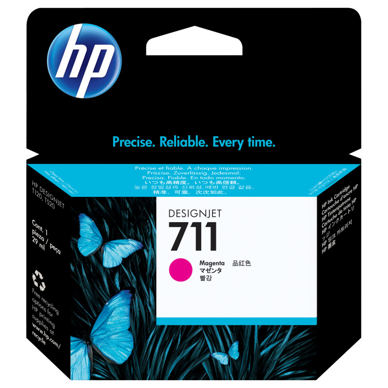 Cartouche d'encre HP pour traceur T520 T120 HP 711 (Magenta)