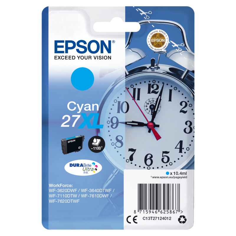 Cartouche d'encre Epson Reveil 27 XL (Cyan)