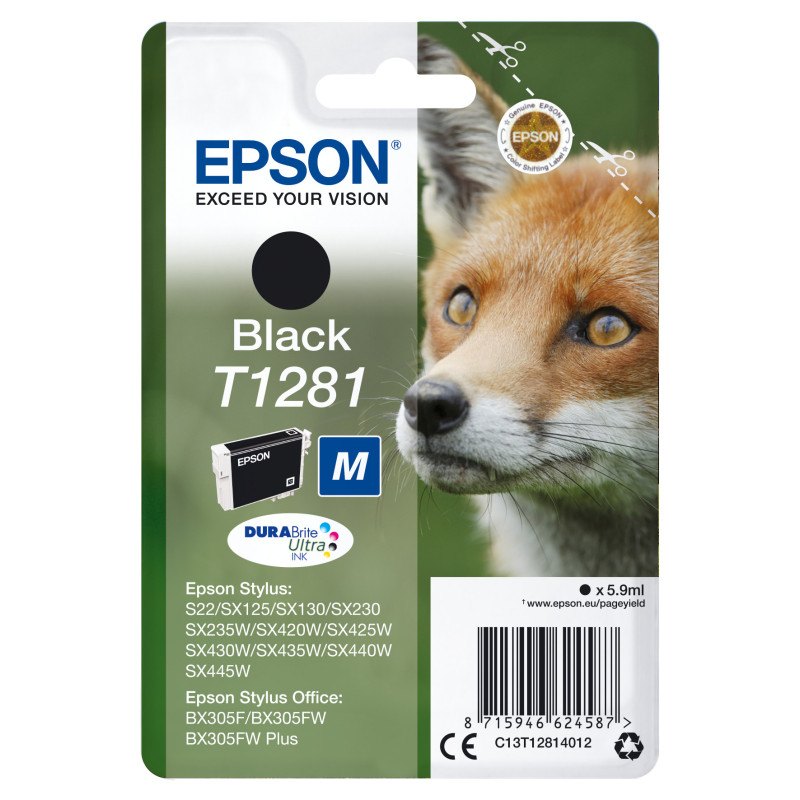 Cartouche d'encre Epson Renard T1281 (Noir)