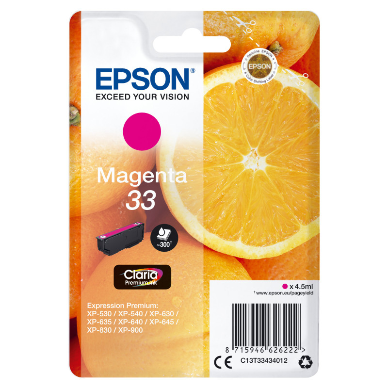 Cartouche d'encre Epson Orange T33 (Magenta)