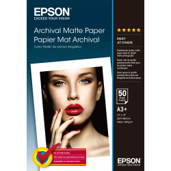 Papier Mat Epson Archival 192g m² - 50 feuilles A3+ (33 x 48,3 cm)