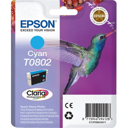 Cartouche d'encre Epson Colibri T0802 (Cyan)