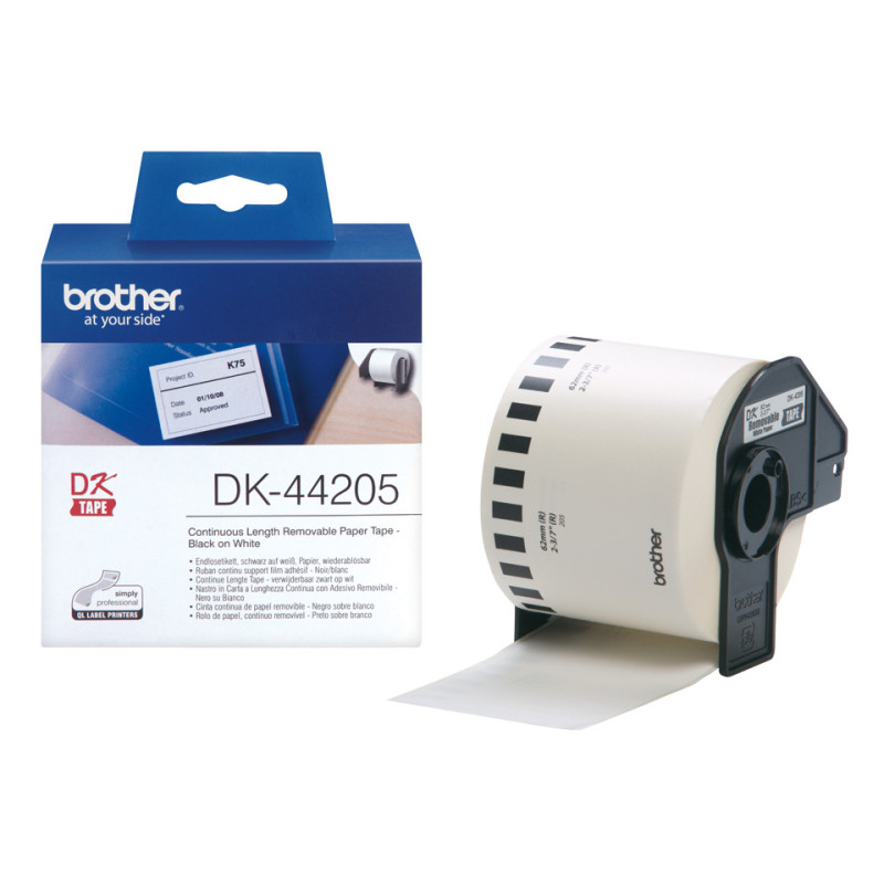 BROTHER RUBAN AMOVIBLE 62MM N BLANC BROTHER RUBAN AMOVIBLE 62MM N BLANC