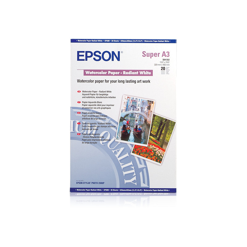 EPSON PAPIER ENCRE AQUARELLE BLANC A