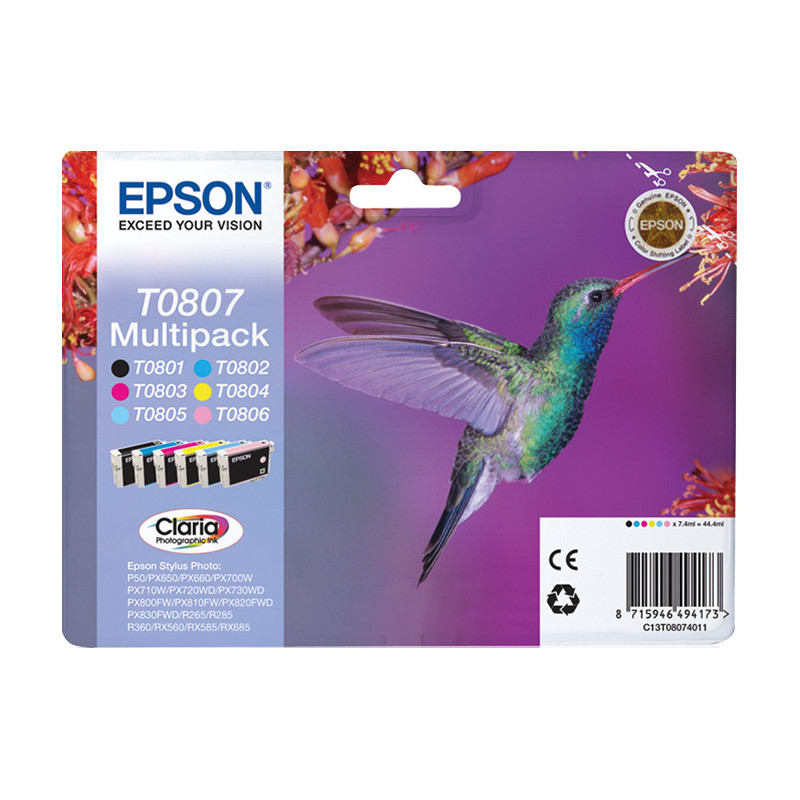 EPSON ENCRE T0807 6CL MULTIPACK
