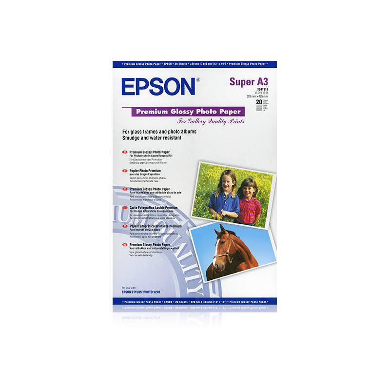 EPSON PAPIER PHOTO PREMIUM GLACE A3+