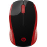 Souris sans fil HP 200 (Noir Rouge)