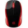 Souris sans fil HP 200 (Noir Rouge)