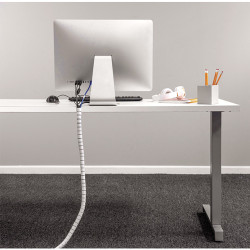 Gaîne Organisateur de câbles Fellowes CableZip 2mx20mm avec outil de pose (Blanc)