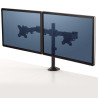 Support Double Ecran à poser Fellowes Reflex jusqu'à 27" (8 kg max écran) (Noir)