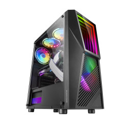 Boitier Moyen Tour ATX Mars Gaming MC777 RGB avec panneau vitré (Noir)