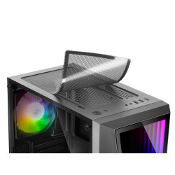 Boitier Moyen Tour ATX Mars Gaming MC777 RGB avec panneau vitré (Noir)