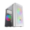 Boitier Mini Tour Micro ATX Mars Gaming MC300 RGB avec panneau vitré (Blanc)