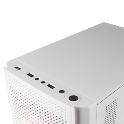 Boitier Mini Tour Micro ATX Mars Gaming MC300 RGB avec panneau vitré (Blanc)