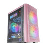 Boitier Mini Tour Micro ATX Mars Gaming MC300 RGB avec panneau vitré (Rose)