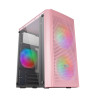 Boitier Mini Tour Micro ATX Mars Gaming MC300 RGB avec panneau vitré (Rose)