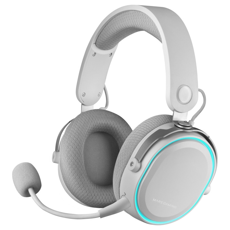 Casque Gamer sans fil Mars Gaming MHW RGB (Blanc)