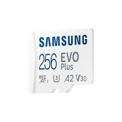 CARTE MEMOIRE SAMSUNG 256G MICRO SD EVO PLUS 2021 avec adaptateur SD 4K classe 1