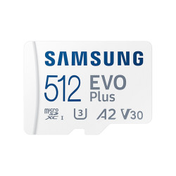 CARTE MEMOIRE SAMSUNG 512G MICRO SD EVO PLUS 2021 avec adaptateur SD 4K classe 1