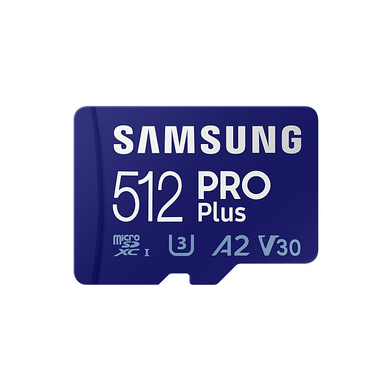CARTE MEMOIRE SAMSUNG 512G MICRO SD PRO PLUS avec adaptateur SD 4K classe 10 MB-